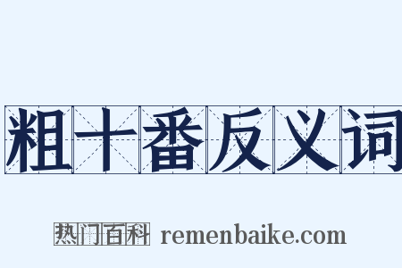 粗十番反义词是什么意思的图片